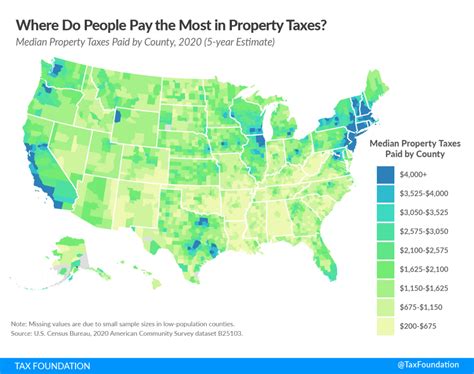 Property Taxes by State & County: Median Property Tax Bills