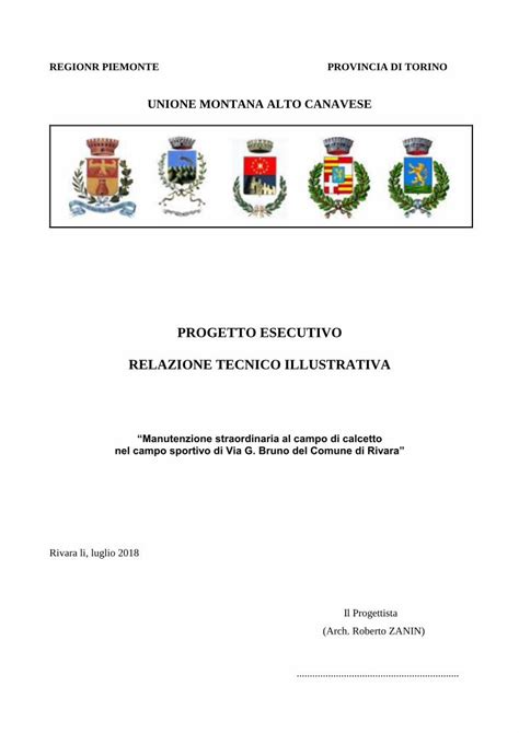 Pdf Progetto Esecutivo Relazione Tecnico Illustrativa Dokumen Tips