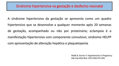 S Ndrome Hipertensiva Na Gesta O E Desfecho Neonatal Ppt Carregar