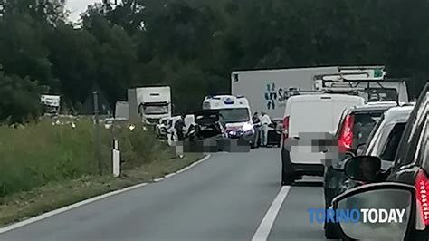 Candiolo Incidente Stradale Lungo La Provinciale Per Orbassano