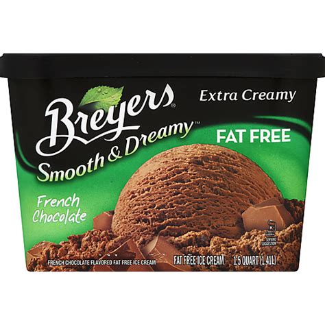 Breyers Ice Cream Fat Free French Chocolate 1 5 Qt Ice Cream And