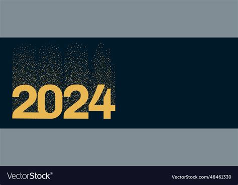 Particle Style 2024 New Year Greeting Wallpaper Vector Image