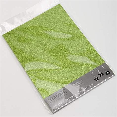 Lot De Feuilles De Papier Cartonn Paillet Vert Clair G M A