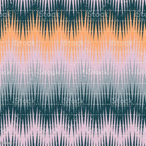 Modern Vector Seamless Pattern With Abstract Zig Zags Fabric Look Geometric Repeat In Retro