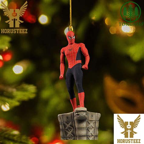 Spiderman Standing Christmas Tree Decorations Ornament Horusteez