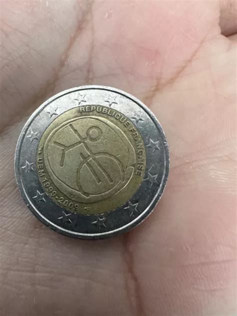 PIÈCE RARE DE 2 euros Commémorative république française UEM 1999