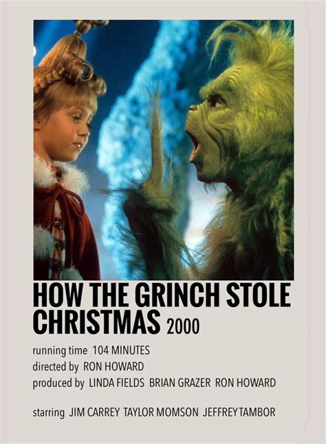 How The Grinch Stole Christmas By Millie Movie Posters Minimalist