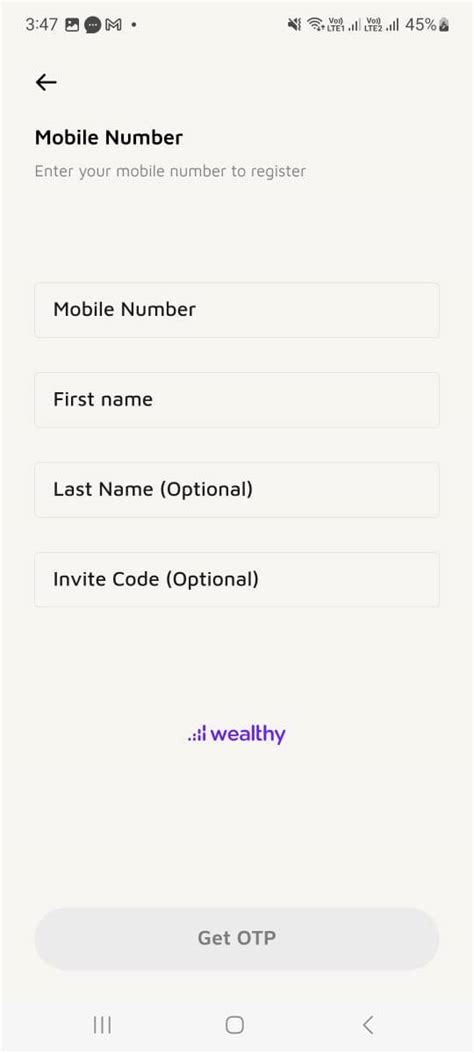 Account Opening Process Wealthy