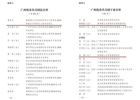 我校多个集体和个人获自治区、桂林市共青团“两红两优”表彰 欢迎访问桂林理工大学