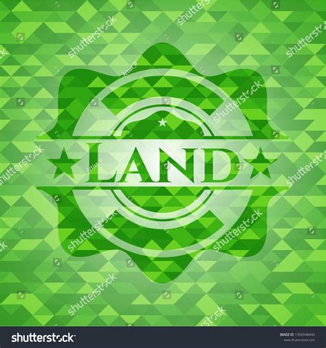 Land Realistic Green Emblem Mosaic Background Royalty Free Stock