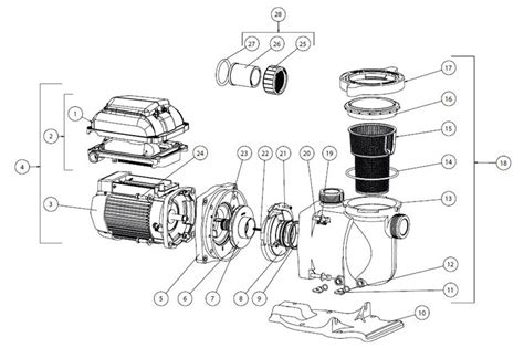 Parts Diagram Sta Rite P6e6e 206l Pool Pump Sta Rite Max E P