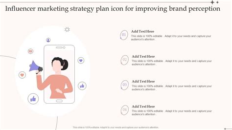 Influencer Marketing Strategy Plan Icon For Improving Brand Perception ...