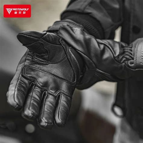 Мотоперчатки кожаные MOTOWOLF утепленные - купить по выгодной цене в ...