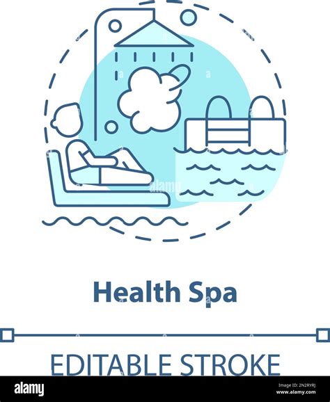 Health Spa Blue Concept Icon Stock Vector Image And Art Alamy