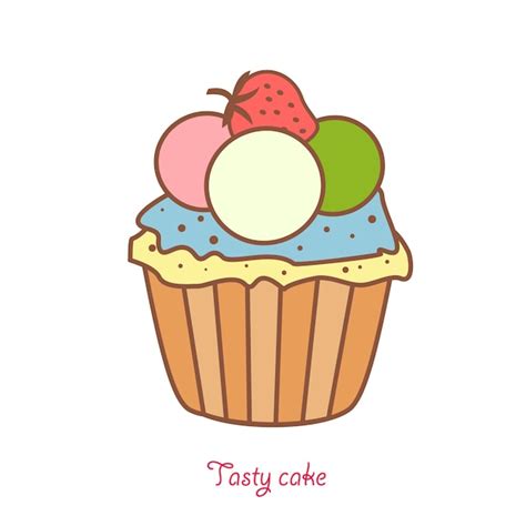 Premium Vector Cupcake Vector Delicious Cakes Modern Design Flat