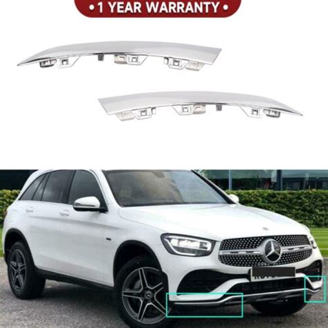 L R Front Bumper Cover Molding Trim Fit Mercedes Benz GLC300 GLC W253