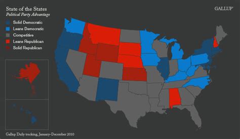 Number of Solidly Democratic States Cut in Half From '08 to '10