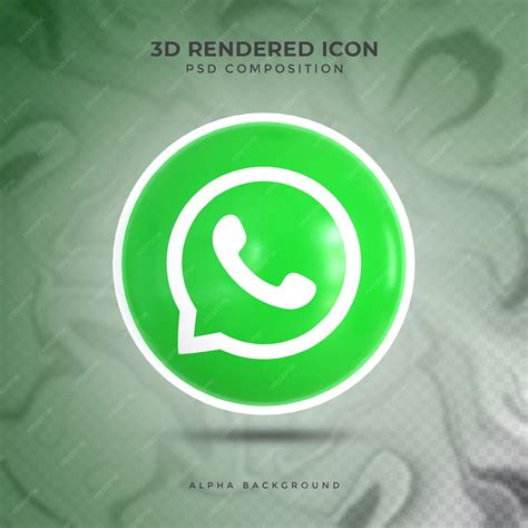 Premium PSD | Whatsapp colorful glossy logo and social media icon design