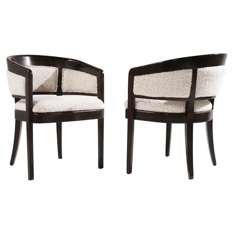 Set Of Armchairs In Wool Bouclé By Edward Wormley Edward Wormley