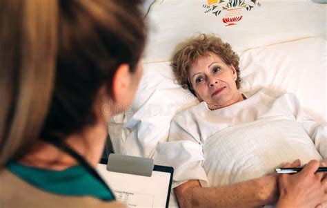 Female Doctor Comforting Older Patient Stock Image Image Of Diagnosis Checking 106676667