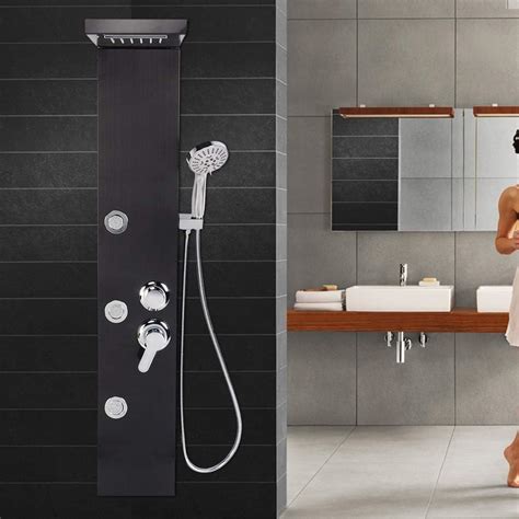 Ausla Panel de ducha Columna Torre Ducha Kit Suministros de baño con