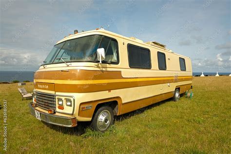 Newquay Cornwall England Uk 07 21 2023 Dodge Travco 1978 Stock Photo