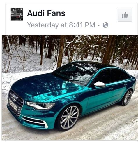 Teal Chrome Paint Job Audi Love It Chrome Cars Dream Cars Audi