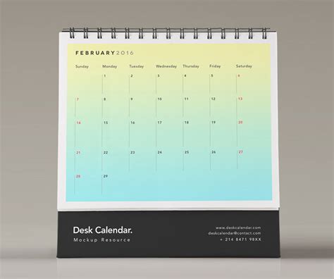 30 Best Free Table Desk Tent Wall Calendar Mockup PSD Files