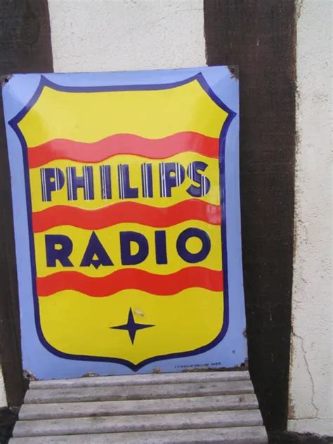 Plaque Emaillee Ancienne Philips Radio Eur Picclick Fr