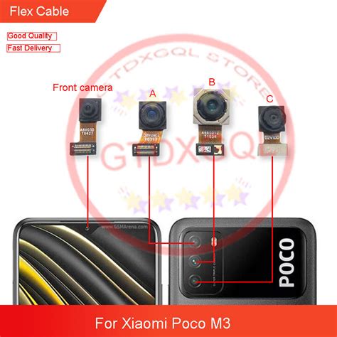 Original Front Back Camera For Xiaomi Poco M3 Main Facing Camera Module ...