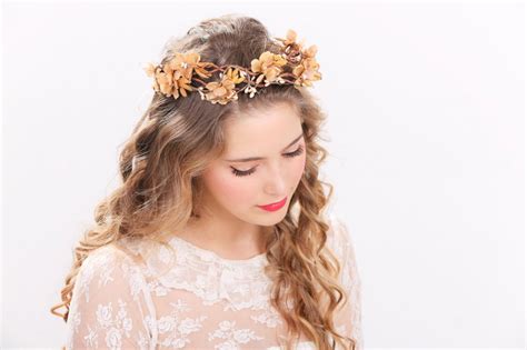 Rustic Flower Crown Bridal Headband Flower Crown Headpiece Wedding Headband Bridal Headpiece