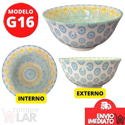 Tigela Bowl Cambuca Porcelana Estampado Sopas Caldos Sobremesa Cereais