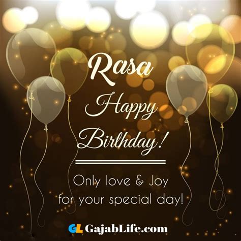 Rasa happy birthday wishing greeting card with name