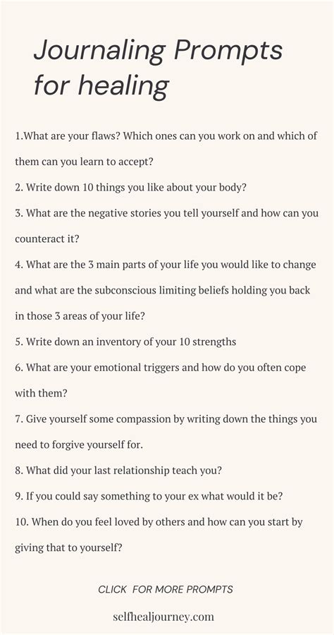 50 Life Changing Journal Prompts For Healing Artofit