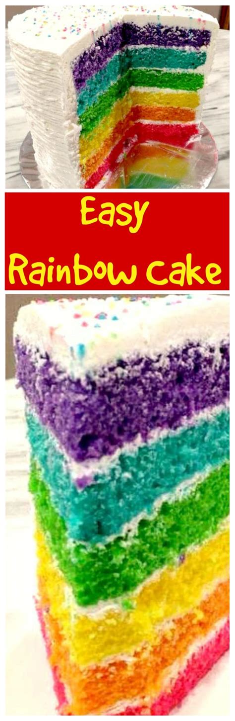 Rainbow Birthday Cake Lovefoodies