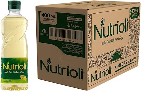 Nutrioli Aceite Puro De Soya Nutrioli 400 Ml Paquete De 12 Amazon