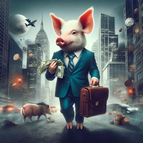 Premium Photo | Business little funny pig in a suit fantasy art