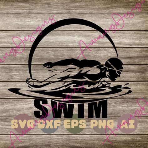 Swimming Svg Swimming Dxf Silhouette Swim Svg Sport Svg Cut Etsy