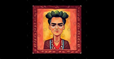 Frida Kahlo Portrait Cartoon Frida Kahlo Sticker Teepublic
