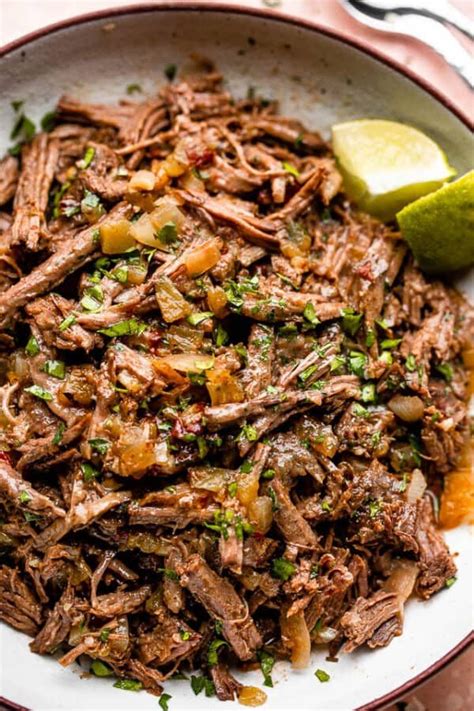 Slow Cooker Beef Barbacoa Is Cooked Low And Slow All Day To Get The