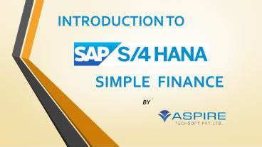 Ppt Introduction To Sap S Hana Simple Finance Learn Sap Simple