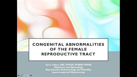 Congenital Abnormalities Of The Female Reproductive Tract Youtube