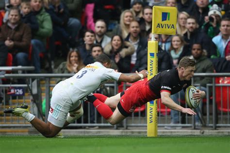 Saracens 22 Harlequins 12 Chris Ashton Inspires Wembley Win To Extend