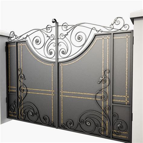 Puerta De Hierro Forjado Modelo D Obj Fbx Max Free D