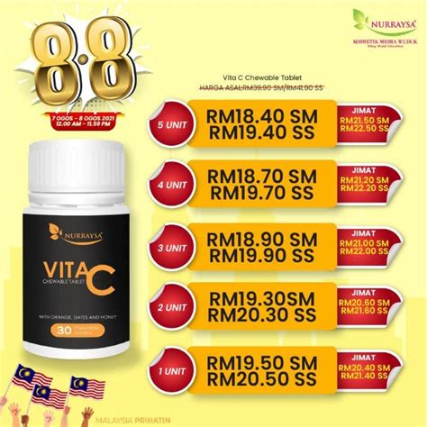 Vita C Chewable Tablets Shopee Malaysia