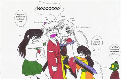 Inuyasha And Kagome Fan Art Kissing Kiss And Make Up By ~meiseki On