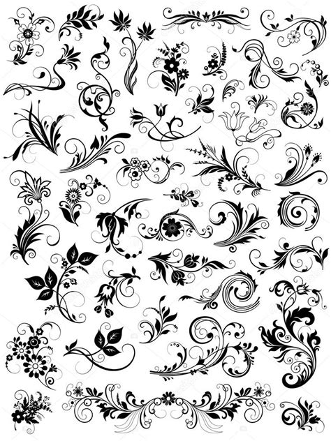 Calligraphic Floral Design Elements Stock Vector Image By Sayanna