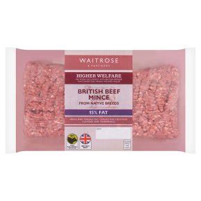 Waitrose British Native Breeds Beef Mince 15 Waitrose Partners