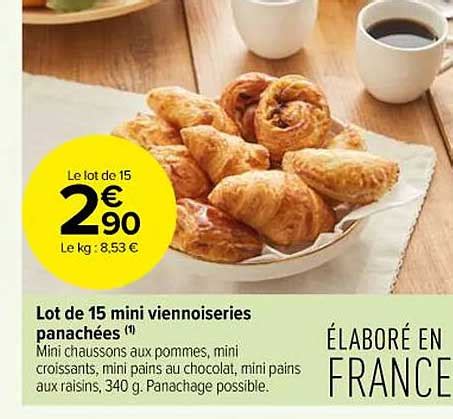 Promo Lot De Mini Viennoiseries Panach Es Chez Carrefour Contact