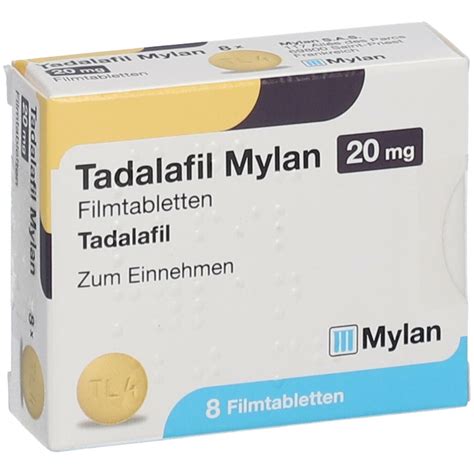 Tadalafil Mylan 20 Mg 8 St Mit Dem E Rezept Kaufen Shop Apotheke